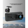 3 Kameralı Araç İçi Dvr Kayıt Cihazı  Ön İç Arka Kamera Full Hd