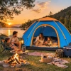 3 Kişilik Yarı Otomatik Kurulum Kamp Çadırı – Suya Dayanıklı, Taşıma Çantalı Outdoor Aile Çadırı, Piknik, Plaj ve Doğa 200x150x110 cm (5263)