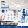 3 LED AYDINLATMALI - SESSİZ ÇALIŞMA 6 KANAT - KUMANDA TAVAN VANTİLATÖR SF-7708 (5263)