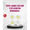 3 Lü Pilli Kablosuz Led Spot Lamba Seti Kumandalı Kolay Montaj Aydınlatma