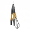 3 PCS SİLİKON ÇIRPICI - FIRÇA - SPATULA SETİ AHŞAP BAMBU SAP - SİLİKON KILIFLI (5263)