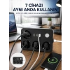 3 Usb Çıkışlı 4’lü Akıllı Priz 2500w 2 Metre Kablo