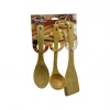 3PCS AHŞAP BAMBU  MUTFAK SERVİS SETİ  KAŞIK=27CM - KEPÇE=27CM - SPATULA=32CM (5263)