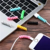 4'lü Apple, Android Şarj Kablosu Koruyucu Silikon Spiral Yay Aparat (5263)