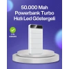 4 Cihazı Aynı Anda Şarj Edebilen Güçlü Powerbank 50000 Mah