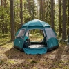 4 Kişilik Otomatik Kamp Çadırı – Altıgen Tasarım, Çift Kapılı, Suya Dayanıklı, Hızlı Kurulumlu Geniş Aile Outdoor Çadırı 240x240x160 cm (5263)