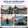 4 Kişilik Otomatik Kamp Çadırı – Altıgen Tasarım, Çift Kapılı, Suya Dayanıklı, Hızlı Kurulumlu Geniş Aile Outdoor Çadırı 240x240x160 cm (5263)