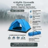 4 Kişilik Otomatik Kamp Çadırı – Çift Katmanlı, Suya Dayanıklı, Hızlı Kurulum Outdoor Aile ve Doğa Çadırı 200x200x140 cm (5263)