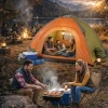 4 Kişilik Yarı Otomatik Kamp Çadırı – Suya Dayanıklı, Hızlı Kurulumlu Outdoor Aile Çadırı, Doğa, Kamp ve Piknik 200x200x135 cm (5263)