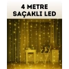 4 Metre Şelale Perde Led Işık Dış Mekan İç Mekan Uyumlu