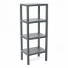 4 RAFLI GRİ MODÜLER ÜNİTE PLASTİK 38x29x100 cm (5263)