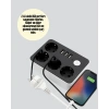 4.1a Hızlı Şarjlı Akım Korumalı 4 Priz Ve 3 Usb Çıkışlı Priz