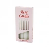 4PCS - KALIN   ÇAP=2CM - UZUNLUK=15CM     BEYAZ KLASİK  MARKET MUM (5263)