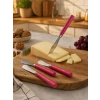 5 PARÇA  UZUN KAHVALTI BIÇAK - KIRMIZI MERMER DESEN SAPLI 16.5 cm (5263)