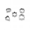 5 PCS METAL KURABİYE KALIP KALP - YILDIZ - PAPATYA - AĞAÇ (5263)