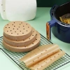 50 Adet Air Fryer Pişirme Kağıdı Tek Kullanımlık Gıda Pişirme Kağıdı Delikli Yuvarlak Model (5263)