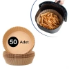 50 Adet Air Fryer Pişirme Kağıdı Tek Kullanımlık Hava Fritöz Yağ Geçirmez Yapışmaz Tabak Model (5263)