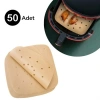 50 Adet Air Fryer Pişirme Kağıdı Tek Kullanımlık Hava Fritöz Yapışmaz Yağlı Kağıt Delikli Model (5263)