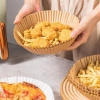 50 Adet Air Fryer Pişirme Kağıdı Tek Kullanımlık Yağ Geçirmez Yuvarlak Tabak Model PVC (5263)