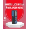 50 Metre Lazer Ölçüm Cihazı Alan Ve Mesafe Hesaplama