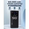 50.000 Mah Taşınabilir Powerbank 22,5 W Hızlı Şarj 4 Dahili Şarj Kablosu Dijital Ekran Led Aydınlatma Ve Taşıma Sapı