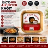 50PCS KARE TABAN: 16CM - KENAR: 4.5CM AİR FRYER PİŞİRME KALIP KAĞIT (5263)