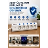 5’li Akım Korumalı Çoklu Priz 2 Metre Kablolu 3680w 16a 5 Anahtarlı 2usb-a 2 Usb-c Pd 20w Hızlı Ftr-28