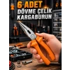 6 Adet Dövme Çelik Kargaburun Seti