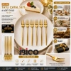 60 PARÇA GOLD TATLI ÇATAL SETİ 13CM - 1 PAKET İÇİNDE 6 ADET VARDIR - 10 PAKET GÖNDERİLİR (5263)