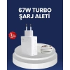 67 Watt Hızlı Şarj Adaptörü Samsung S20 S21 S22 S23 Uyumlu