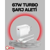 67 Watt Turbo Destekli Şarj Cihazı Honor 50 70 90 Uyumlu