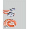 120 w Hızlı Çözüm Sunan 3ü 1 Usb Şarj Kablosu– Sağlam Gövde