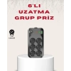 6’lı Grup Priz Termal Korumalı Usb Type-c Çoklu Priz 2 Metre Kablo