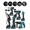 6PCS USTA ELEKTRİKLİ ALET SETİ ŞARJLI=21V SPRAL TAŞLAMA - HİLTİ - BAĞ MAKAS - SOMUN SÖKME - DARBELİ VİDALAMA - BUDAMA TESTERE PLASTİK ÇANTAL ASR-1111 (5263)