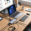 8in1 Type-C Çoklayıcı Hub HDMI 4K USB 3.0 SD TF Kart RJ45 Ethernet Dönüştürücü Adaptör (5263)