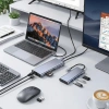 8in1 Type-C Çoklayıcı Hub HDMI 4K USB 3.0 SD TF Kart RJ45 Ethernet Dönüştürücü Adaptör (5263)