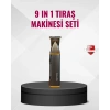 9’u 1 Arada Çoklu Bakım Tıraş Seti Profesyonel Saç Sakal Kesme