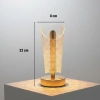 Açık Silindirik Kristal Damla Model LED Masa Lambası – Gold Tabanlı, Dokunmatik, 3 Renk Işık Modlu, Şarjlı Modern Dekoratif Gece Lambası (5263)
