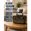 Ahşap Dokulu Bluetooth Müzik Kutusu – Vintage Led Tasarımıyla Modern Ses Deneyimi