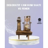 Ahşap Kum Saati Ve Deniz Feneri Figürü Bir Arada – Ev & Ofis Dekorasyonu