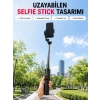 Aı Takipli Gimbal Selfie Stick 360° Otomatik Yüz Takibi Bluetooth Kumandalı Uzayabilir Tripodlu Telefon Sabitleyici