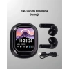 Akıllı Ekranlı Bluetooth 5.4 Kablosuz Kulaklık – Dokunmatik Ve Şarj Kutulu