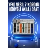 Akıllı Saat 7 Kordon Hediyeli Takvim Alarm Nabız Ölçer Bildirim Görme Sesli Görüşme