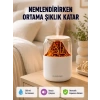 Alev Efektli Ultrasonik Uçucu Yağ Difüzörü 280ml Su Tanklı Ve Sessiz Çalışma Özellikli