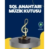 Altın Sol Anahtarı Müzik Kutusu Döner Mekanizmalı