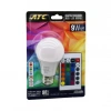 ATC-RGB-9W  KUMANDALI   9W=60W  RGB=16-RENKLİ LED AMPUL E27 800 LÜMEN 6500K 25.000 SAAT ÖMÜR (5263)