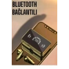Aynalı Bluetooth Kulaklık Telefon Standlı Dijital Göstergeli