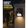 Bahçe Ve Veranda İçin Güneş Paneli İle Otomatik Şarj Olan Led Duvar Lambası