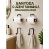 Banyo Ve Mutfak İçin 4 Parça Set 2 Adet Kağıtlık 2 Adet Havlu Askısı