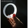 Beyaz-Gümüş Led Işıklı Baskı Yapılabilen Pilli Bileklik Bilezik 1,5 cm Genişlik (5263)